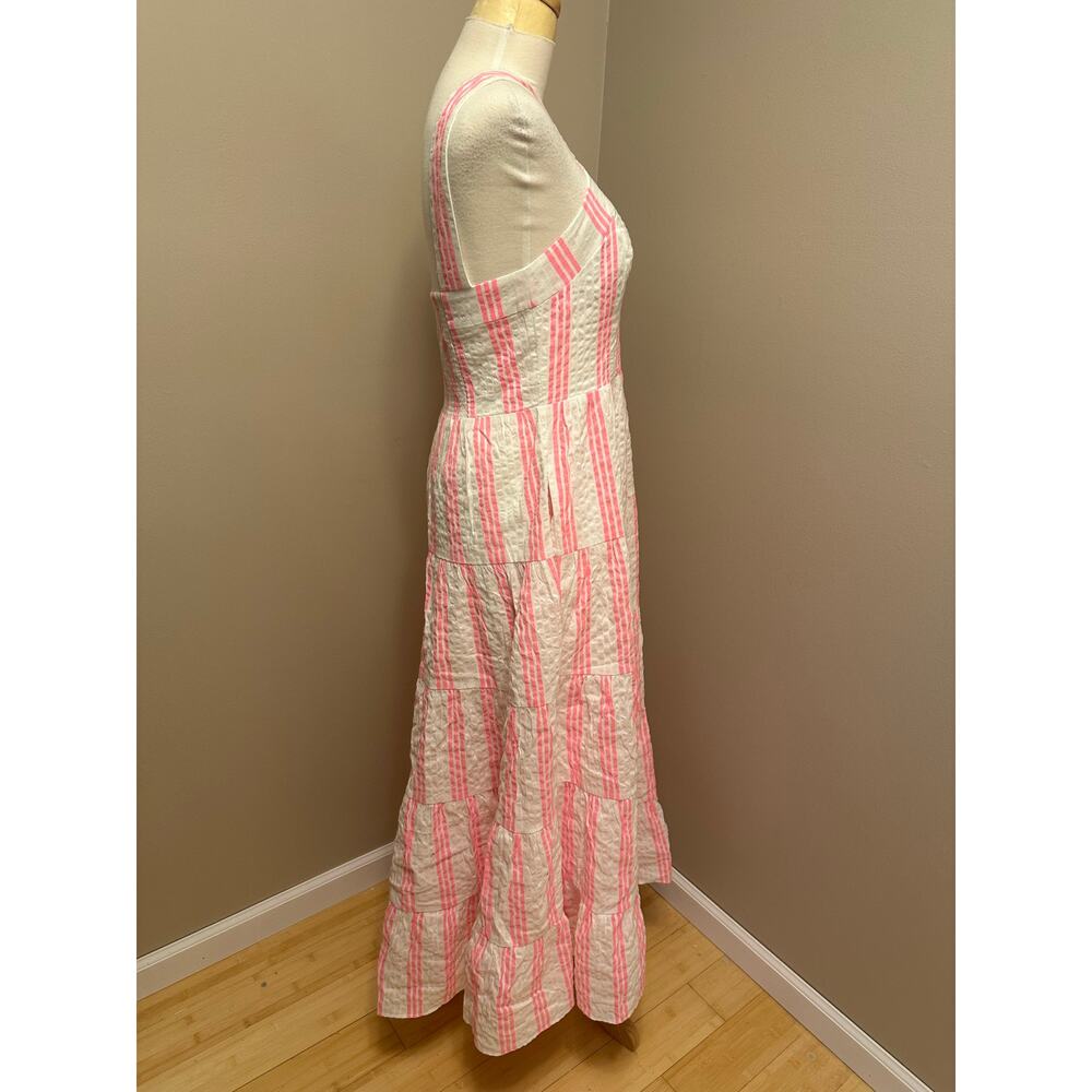 NWT Lilly Pulitzer Jenette Halter Maxi  Havana Pink Sails & Stripes Seer Sz 6 - Picture 3 of 7